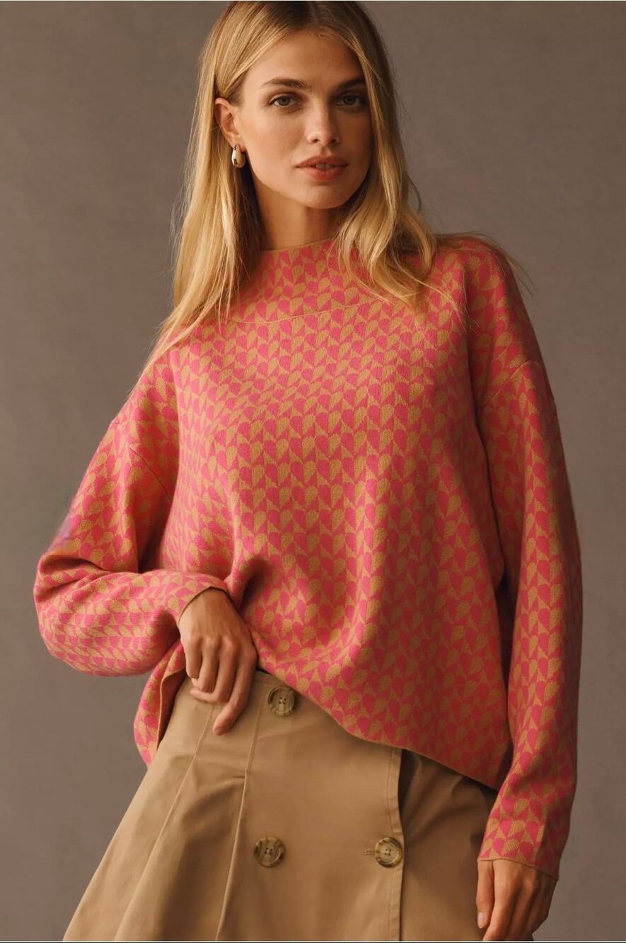 NWT Anthropologie Maeve Carys Mock-Neck Sweater. Size S. Retails $168